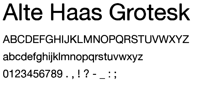 Alte Haas Grotesk font